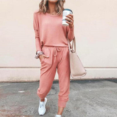 Bequemer Weicher Zweiteiliger Jogginganzug für Damen | Ideal für Frühling/Sommer