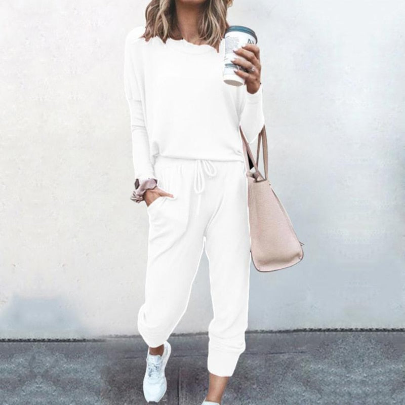 Bequemer Weicher Zweiteiliger Jogginganzug für Damen | Ideal für Frühling/Sommer